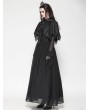 Dark in love Black Gothic Dark Tattered Tassel Cape for Women