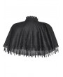 Dark in love Black Gothic Dark Tattered Tassel Cape for Women