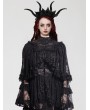 Dark in love Black Gothic Elegant Vintage Lace Oversized Sleeves Cape for Women