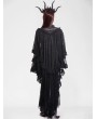 Dark in love Black Gothic Elegant Vintage Lace Oversized Sleeves Cape for Women