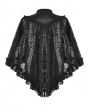 Dark in love Black Gothic Elegant Vintage Lace Oversized Sleeves Cape for Women