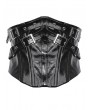 Dark in love Black Gothic Punk Patent Leather Metal Waist Training Corset