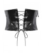 Dark in love Black Gothic Punk Patent Leather Metal Waist Training Corset