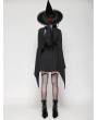 Dark in love Black Gothic Witchy Bell Sleeve Short Shirt Dress