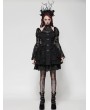 Dark in love Black Gothic Lolita Butterfly Print Bell Sleeve Short Dress