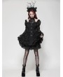 Dark in love Black Gothic Lolita Butterfly Print Bell Sleeve Short Dress