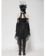 Dark in love Black Gothic Lace Halter Cold Shoulder High-Low Dress