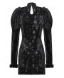 Dark in love Black Gothic Bat Mesh Illusion Sexy Velvet Bodycon Dress