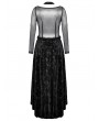 Dark in love Black Romantic Gothic Lace Applique Sexy Long Velvet Dress