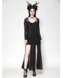 Dark in love Black Gothic Sexy Spider Mesh Pattern Long Dress