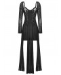 Dark in love Black Gothic Sexy Spider Mesh Pattern Long Dress