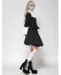 Dark in love Black and White Elegant Gothic Doll Ruffled Blouse for Women