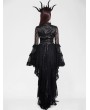 Dark in love Black Vintage Gothic Heart-Shaped Hollow-Out Lace Tailcoat for Women