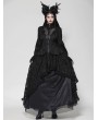 Dark in love Black Vintage Gothic Jacquard Lace Sheer Tailcoat for Women