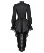 Dark in love Black Vintage Gothic Jacquard Lace Sheer Tailcoat for Women