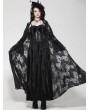 Dark in love Black Gothic Lace Bow Elegant Long Robe for Women