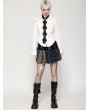 Dark in love Colorful Plaid Patchwork Faux Leather Waist Mini Skirt