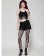 Dark in love Black Gothic Lace Trim Base Shorts for Women