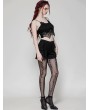 Dark in love Black Gothic Lace Trim Base Shorts for Women