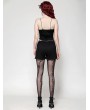 Dark in love Black Gothic Lace Trim Base Shorts for Women