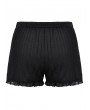 Dark in love Black Gothic Lace Trim Base Shorts for Women