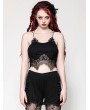 Dark in love Black Gothic Sexy Lace Camisole Top for Women