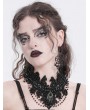 Eva Lady Black Gothic Vintage Lace Crystal Beaded Necklace