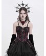 Eva Lady Red Gothic Sexy Lace Chain Overbust Corset Top for Women