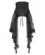 Eva Lady Black Women's Vintage Gothic Cross Beading Underbust Corset with tulle skirt