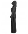 Eva Lady Black Gothic Double Breasted Extra Long Hooded Coat for Women