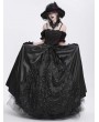 Eva Lady Black Gothic Off-the-Shoulder Beaded Lace Applique Long Party Ball Gown