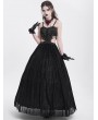 Eva Lady Black Gothic Sexy Hollow Out Beaded Tassel Maxi Party Dress