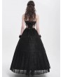 Eva Lady Black Gothic Sexy Hollow Out Beaded Tassel Maxi Party Dress