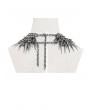 Devil Fashion Silver Gothic Punk Spiked Rivet Double Layered Necklace