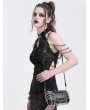 Devil Fashion Black Gothic Punk Heart Chain Strap Crossbody Shoulder Bag