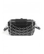 Devil Fashion Black Gothic Punk Heart Chain Strap Crossbody Shoulder Bag