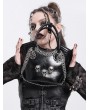 Devil Fashion Black Gothic Punk Skull Studded Top Handle Faux Leather Bag