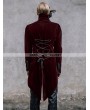 Devil Fashion Wine Red Vintage Gothic Swallow Tail Jacket for Men