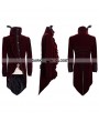 Devil Fashion Wine Red Vintage Gothic Swallow Tail Jacket for Men