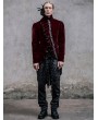 Devil Fashion Wine Red Vintage Gothic Swallow Tail Jacket for Men