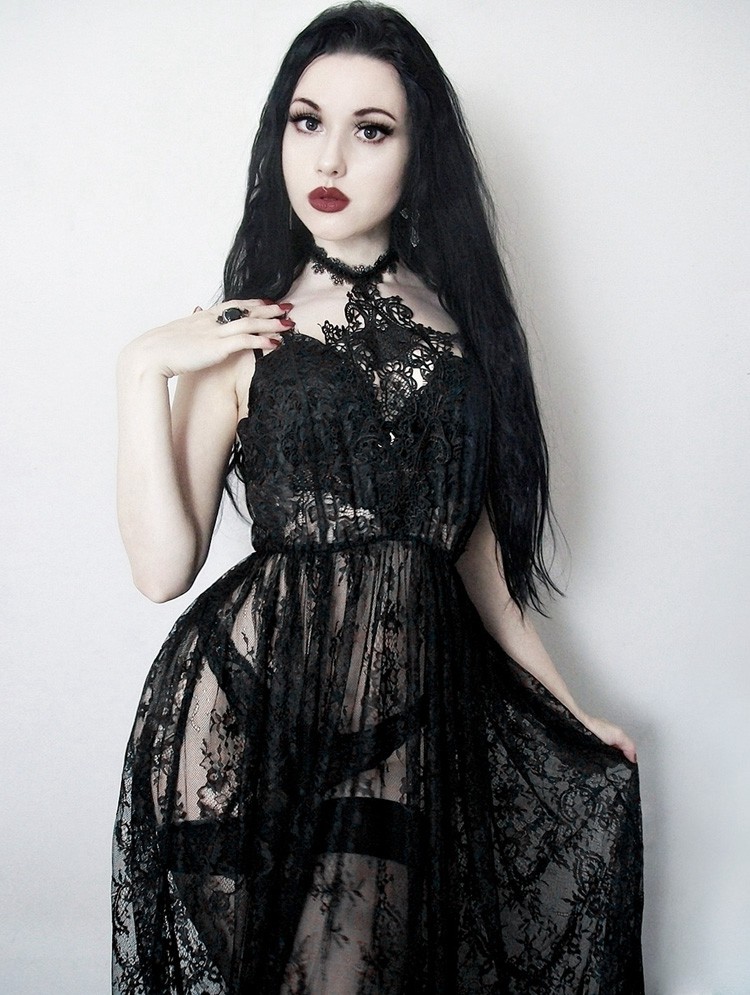 Nymphe Black | Elegant Sheer Dress